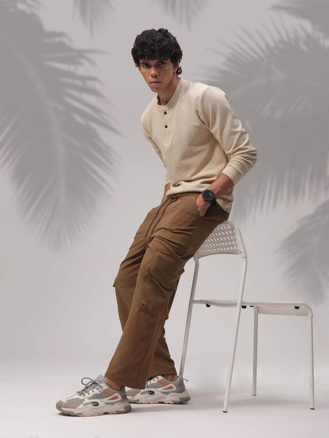 Mens Relaxed Fit Flexi Waist TrackPants