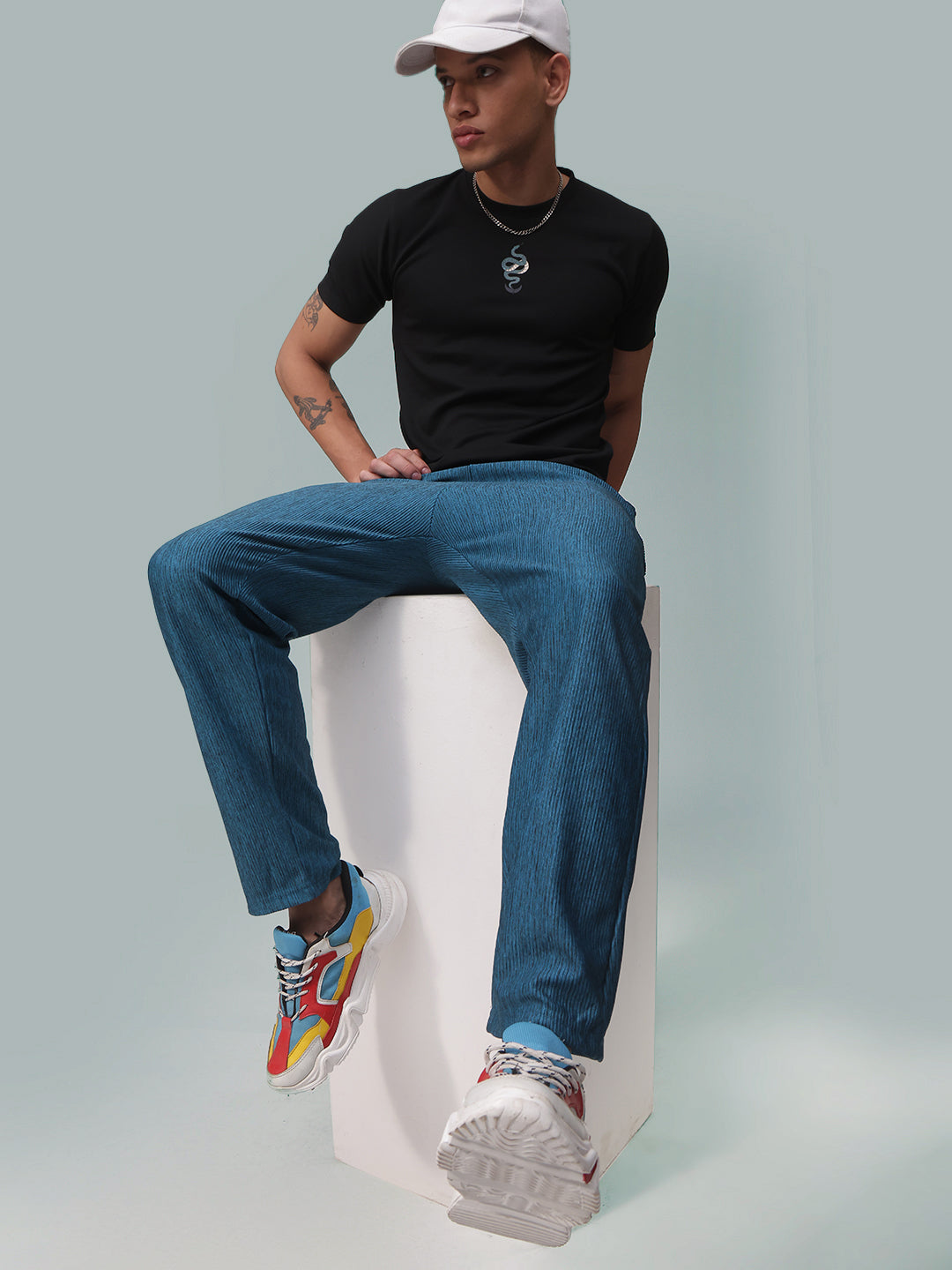 Mens Straight Fit Flexi Waist TrackPants