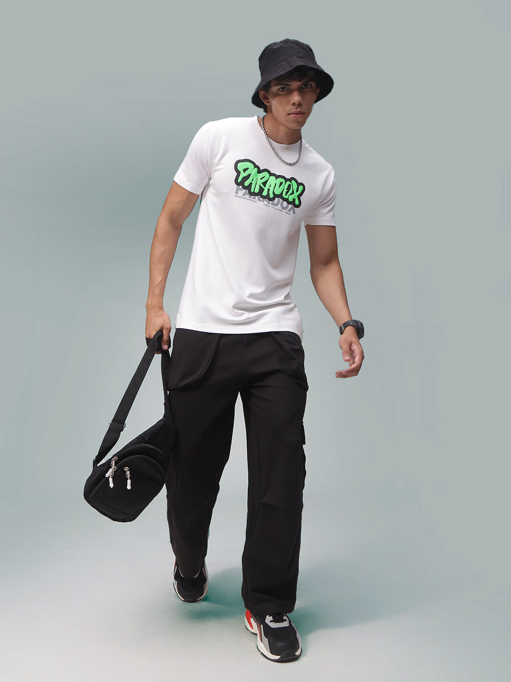 Mens Relaxed Fit Flexi Waist TrackPants