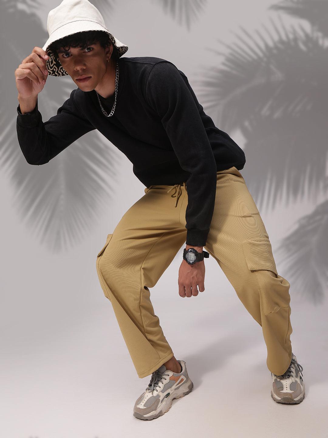 Mens Relaxed Fit Flexi Waist TrackPants