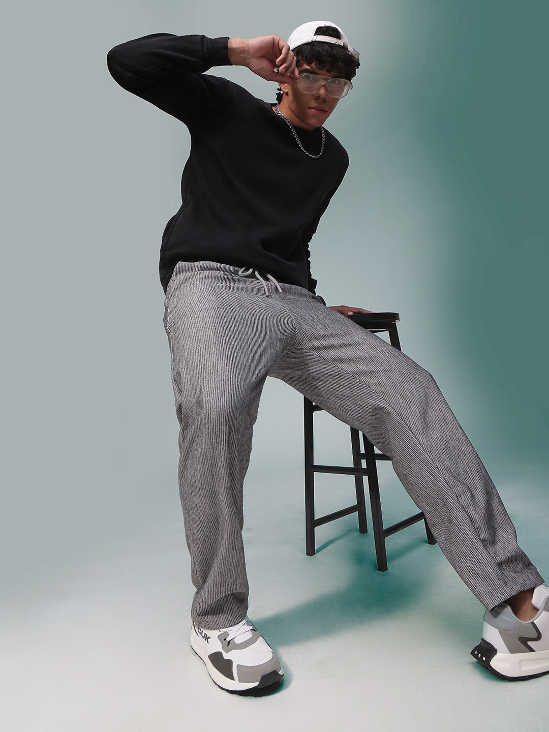 Mens Straight Fit Flexi Waist TrackPants