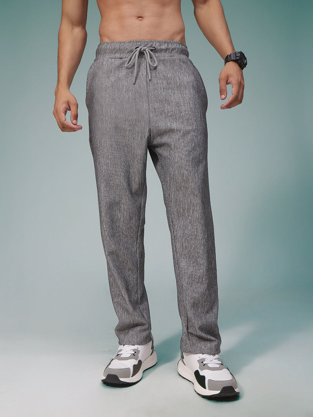 Mens Straight Fit Flexi Waist TrackPants