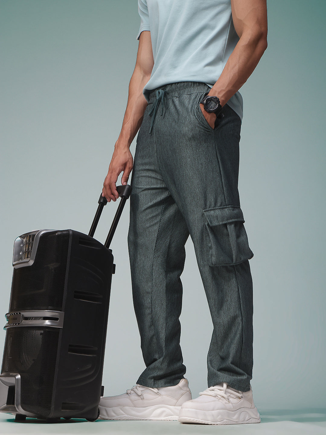 Mens Straight Fit Flexi Waist TrackPants