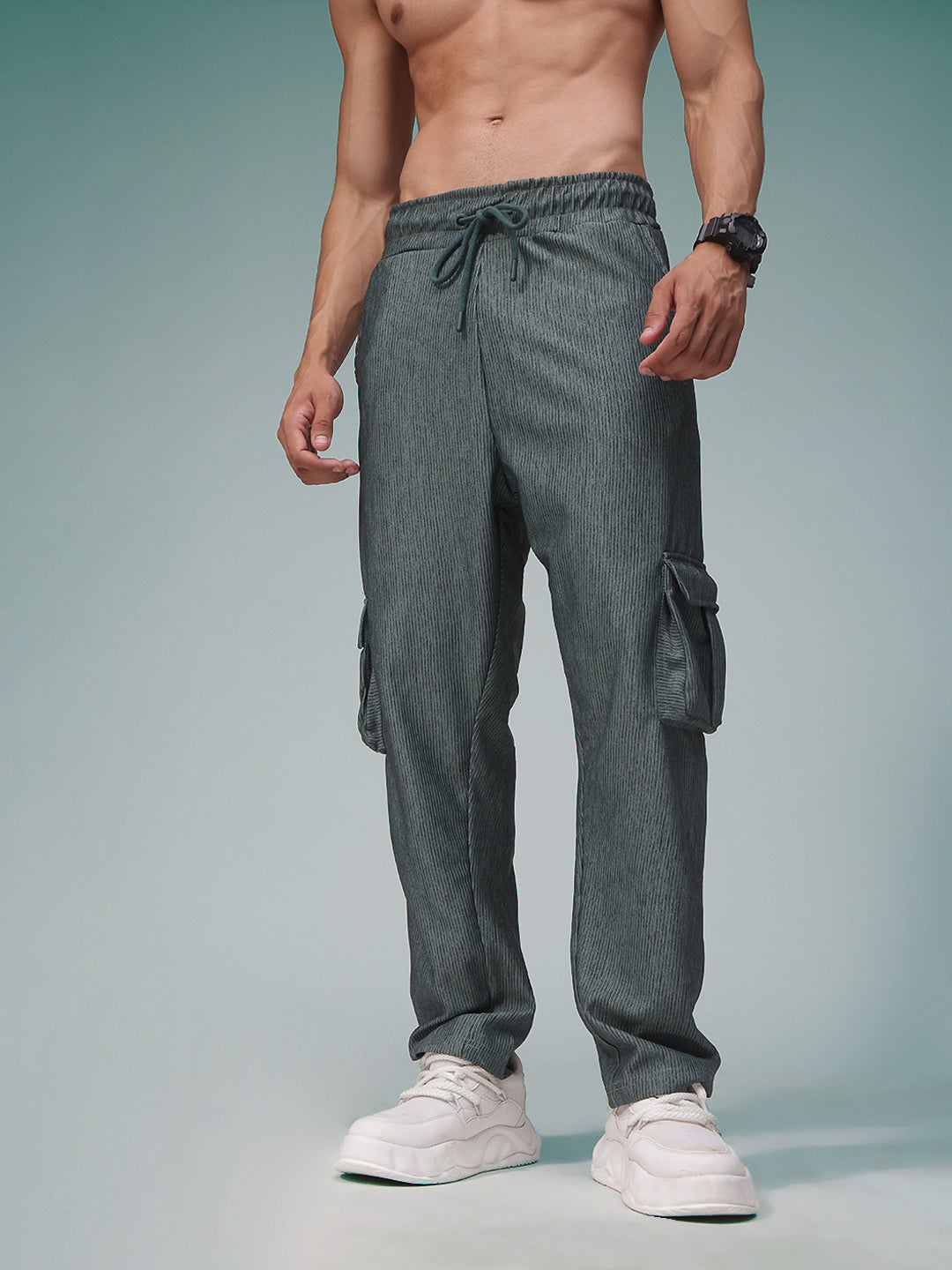 Mens Straight Fit Flexi Waist TrackPants