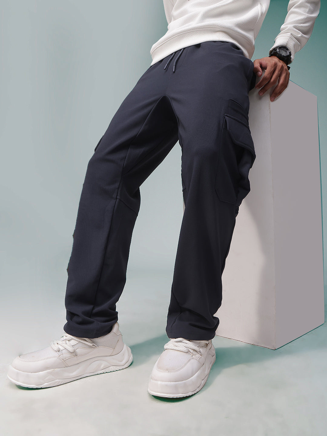 Mens Straight Fit Flexi Waist TrackPants