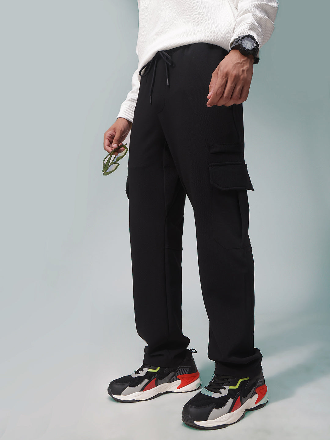 Mens Straight Fit Flexi Waist TrackPants