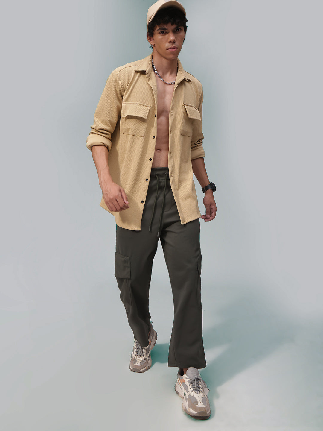 Mens Relaxed Fit Flexi Waist TrackPants