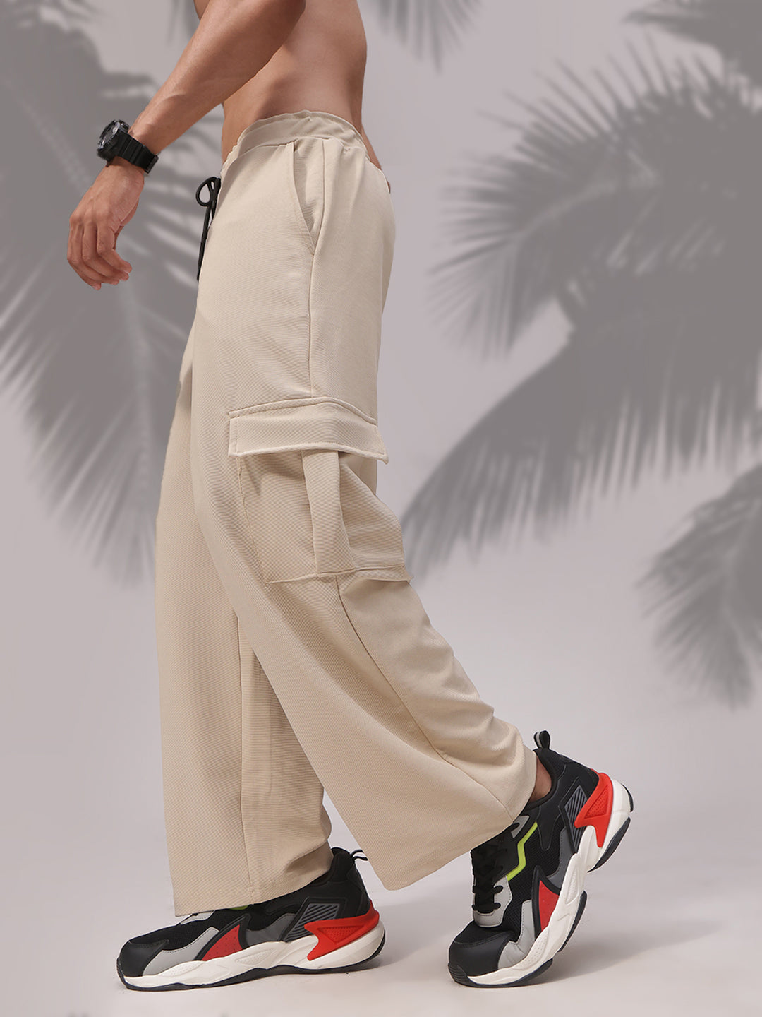 Mens Relaxed Fit Flexi Waist TrackPants