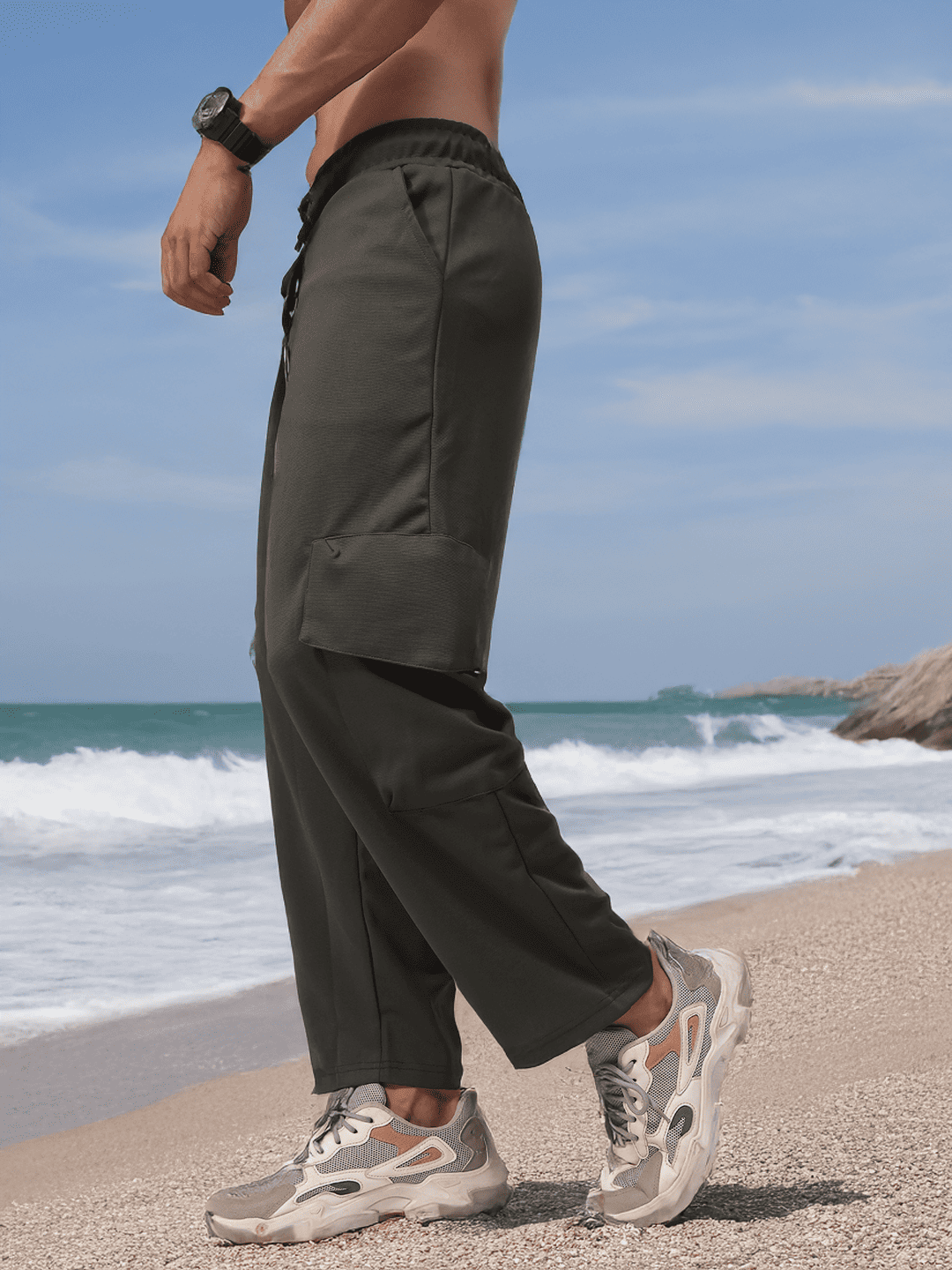 Mens Relaxed Fit Flexi Waist TrackPants