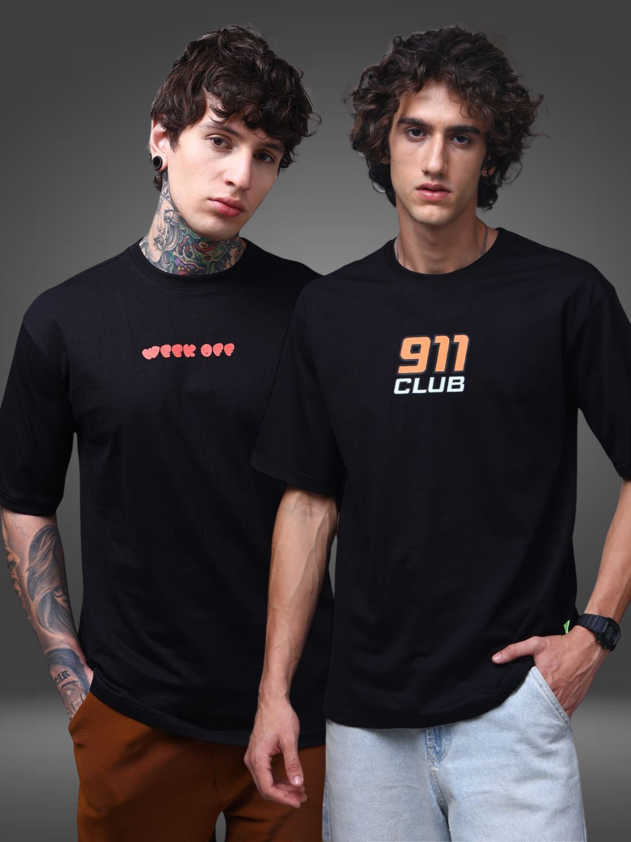 Men's Oversized Pack of 2 tshirts