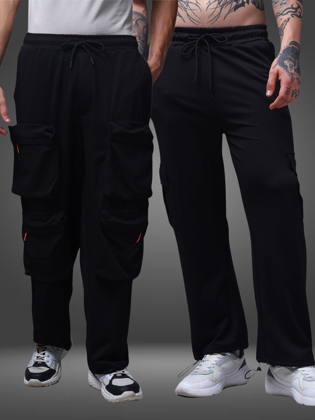 Men's Loose Fit Pack of 2 Trackpants