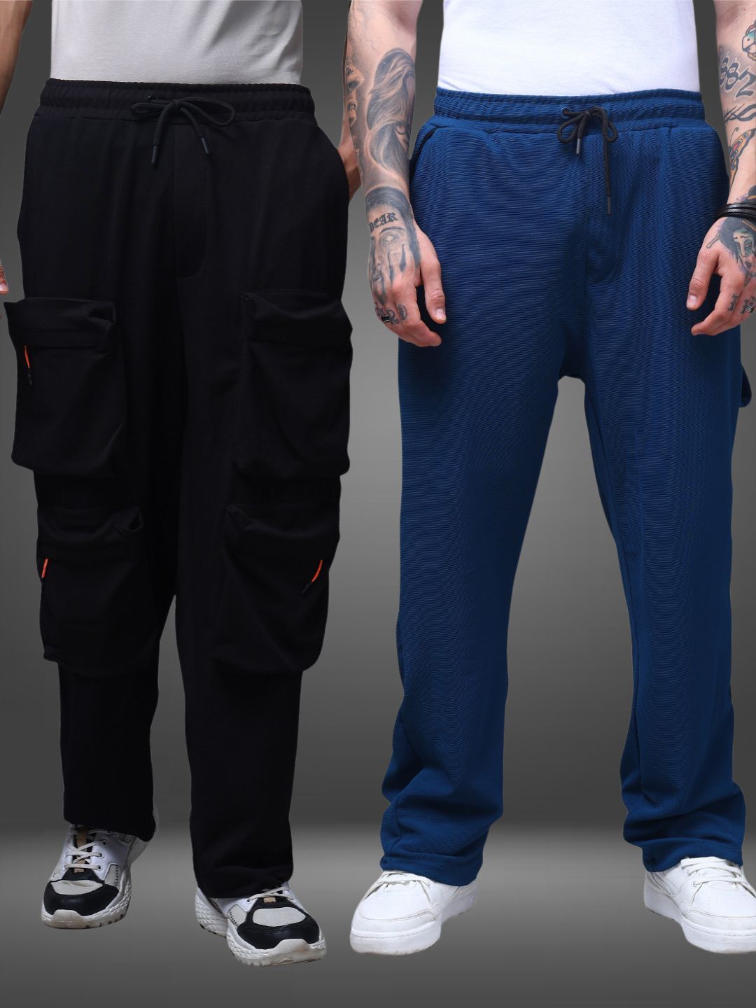 Men's Loose Fit Pack of 2 Trackpants
