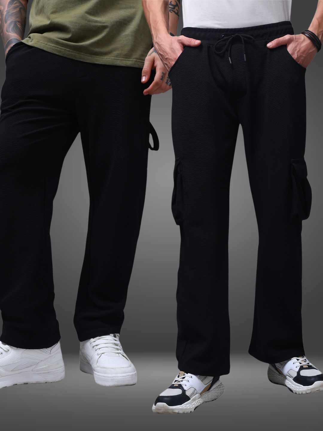 Men's Loose Fit Pack of 2 Trackpants