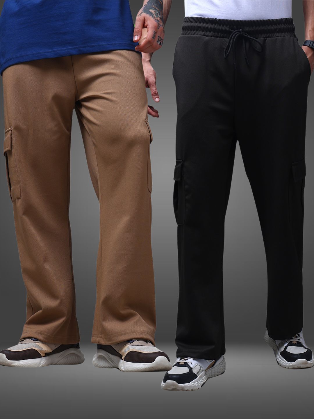 Men's Loose Fit Pack of 2 Trackpants