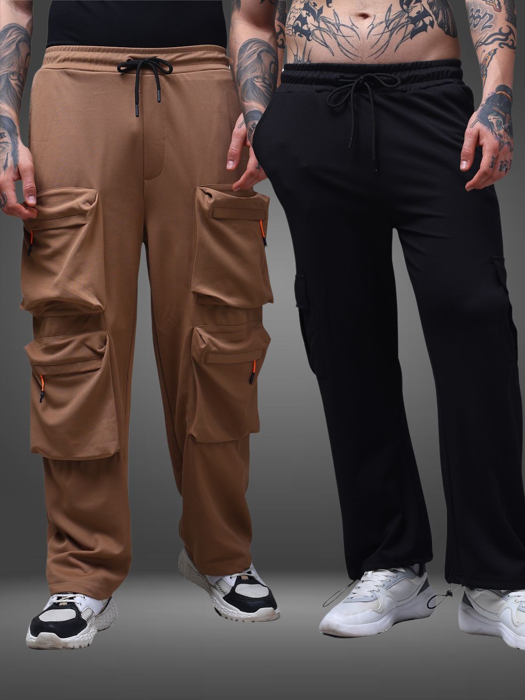 Men's Loose Fit Pack of 2 Trackpants