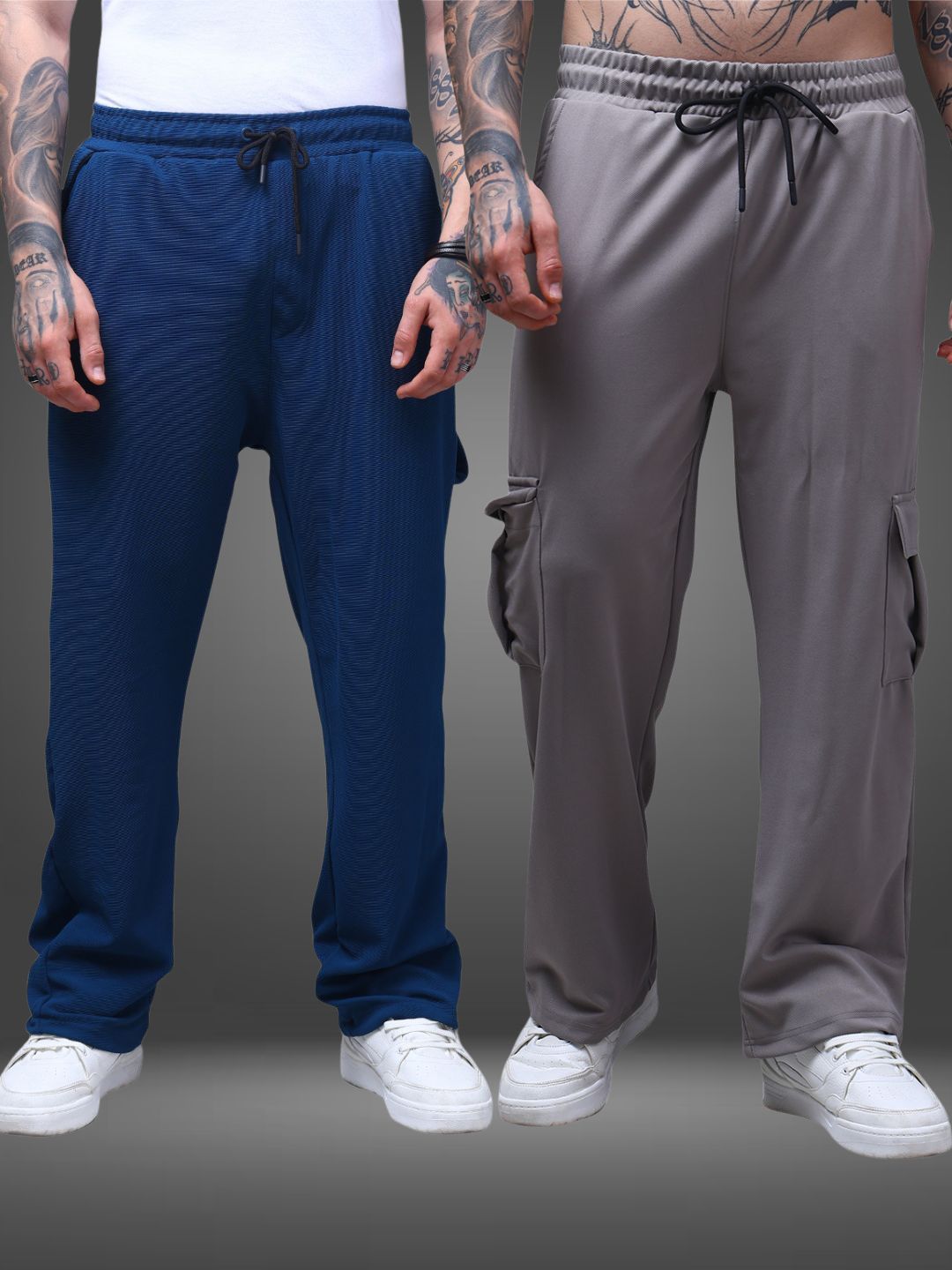 Men's Straight Fit Pack of 2 Trackpants