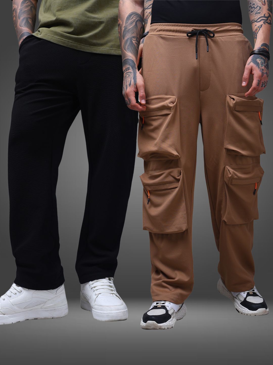 Men's Loose Fit Pack of 2 Trackpants