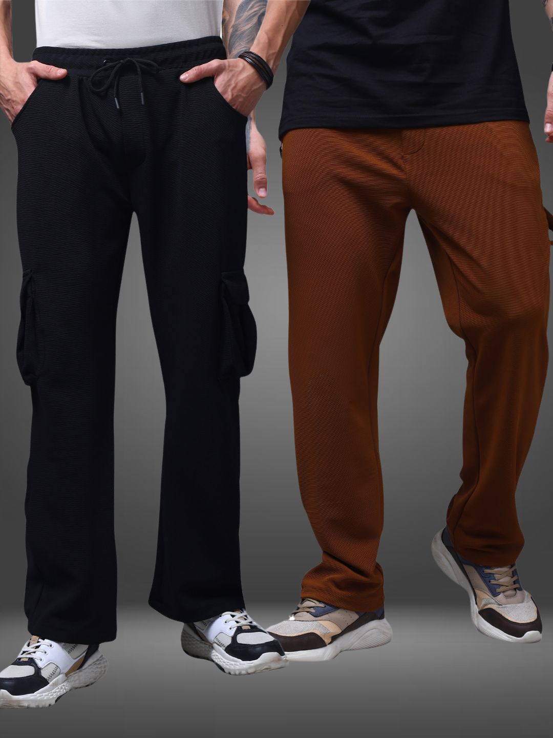 Men's Straight Fit Pack of 2 Trackpants