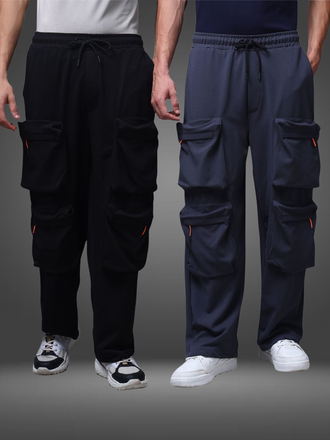 Men's Loose Fit Pack of 2 Trackpants
