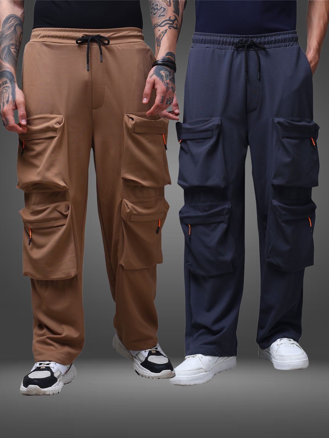 Men's Loose Fit Pack of 2 Trackpants