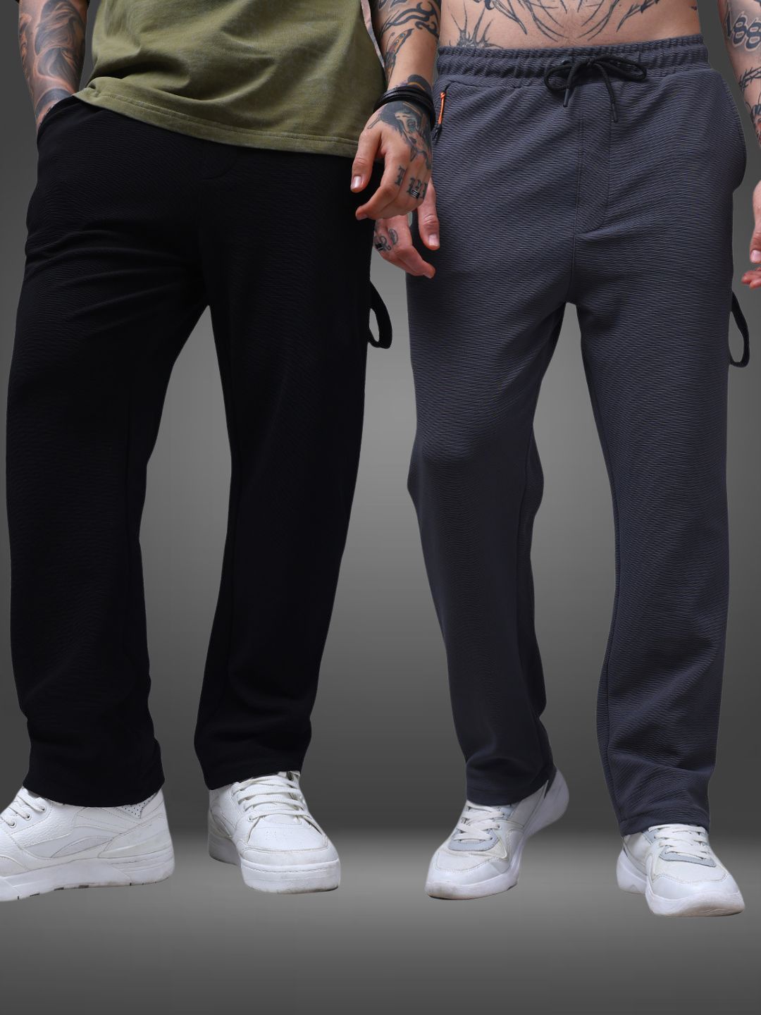 Men's Straight Fit Pack of 2 Trackpants