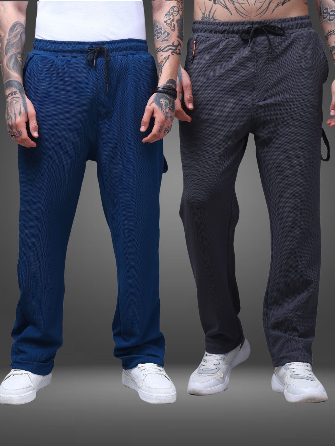 Men's Straight Fit Pack of 2 Trackpants