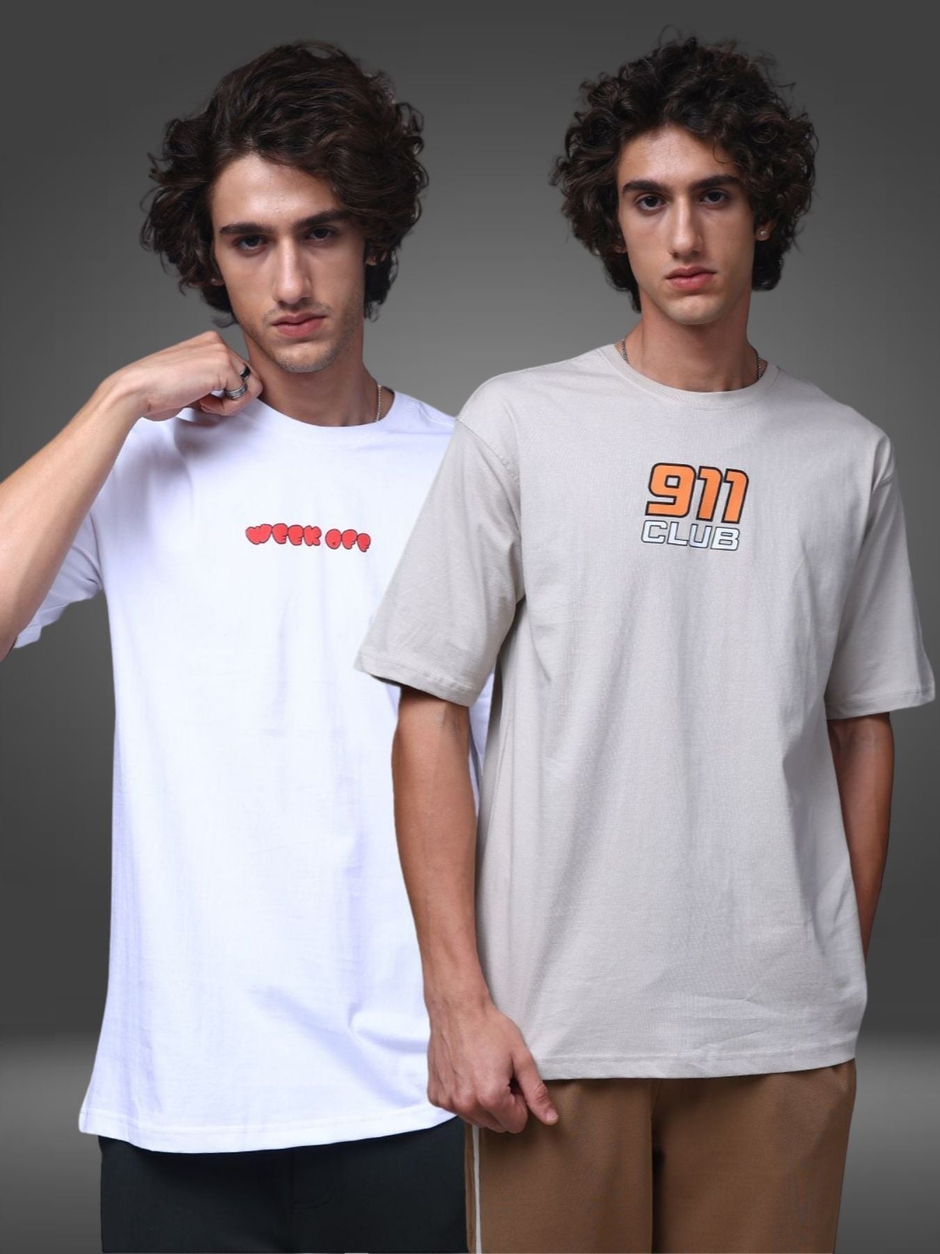 Men's Oversized Pack of 2 tshirts