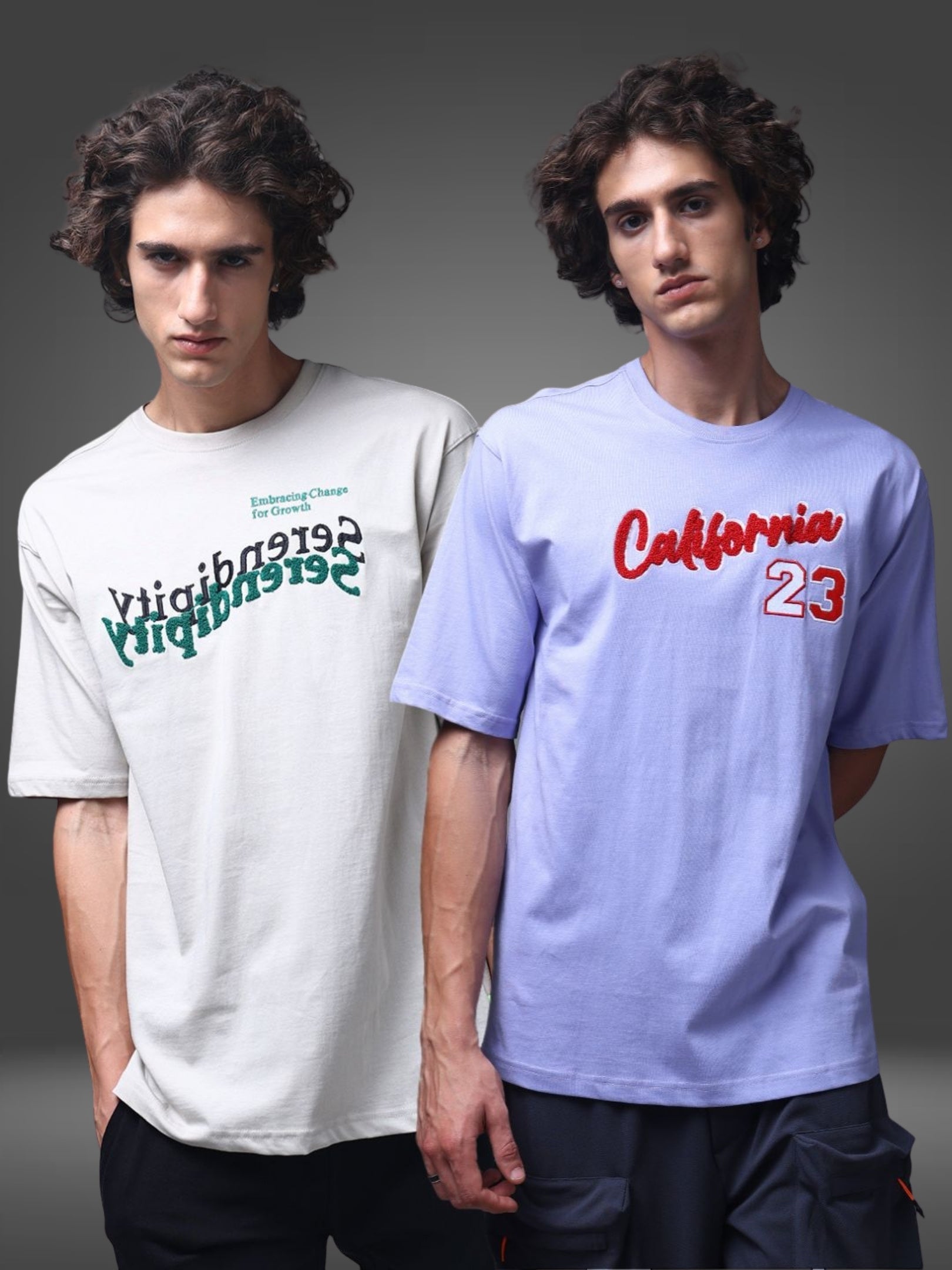 Men's Oversized Pack of 2 tshirts