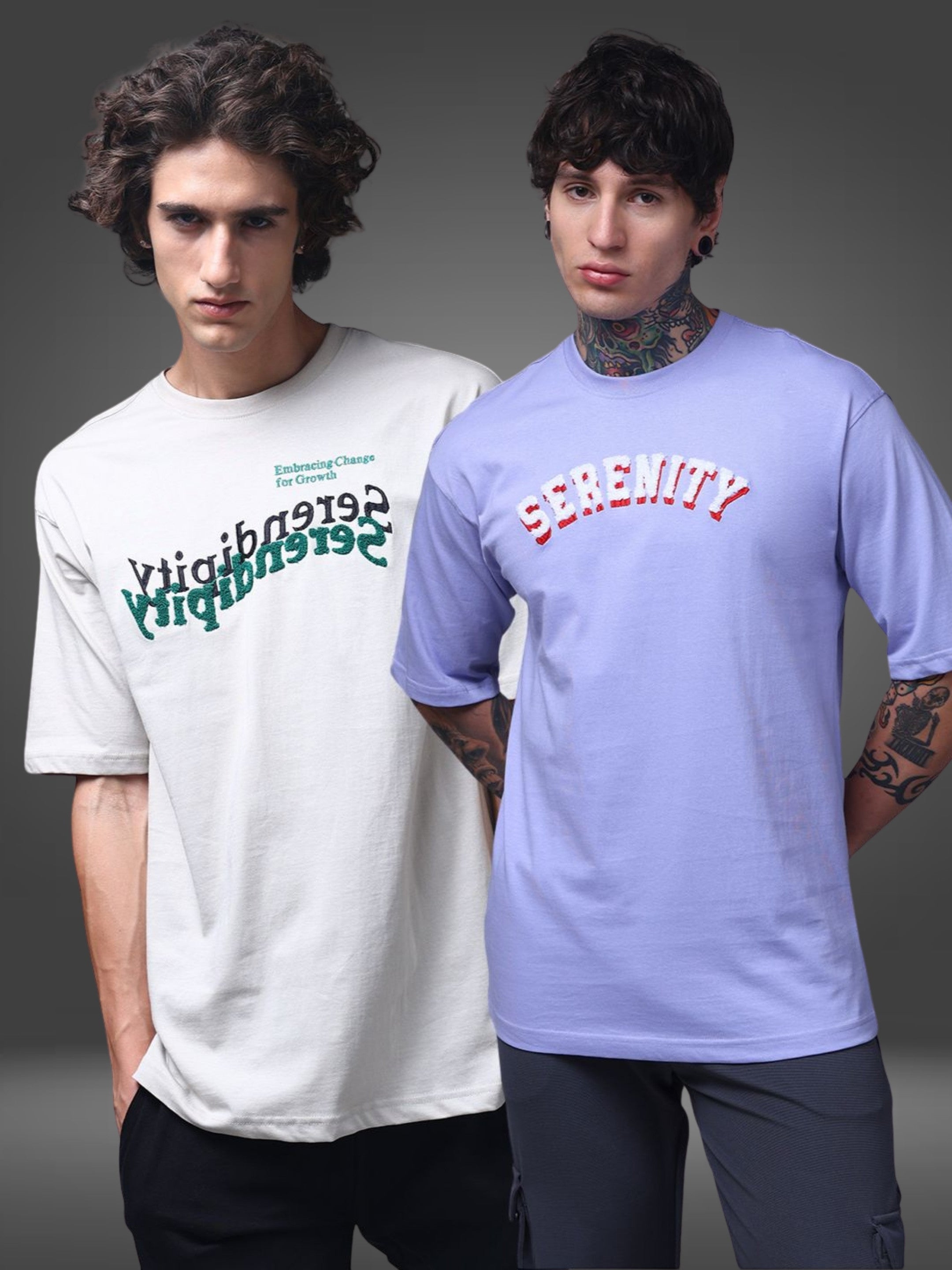 Men's Oversized Pack of 2 tshirts