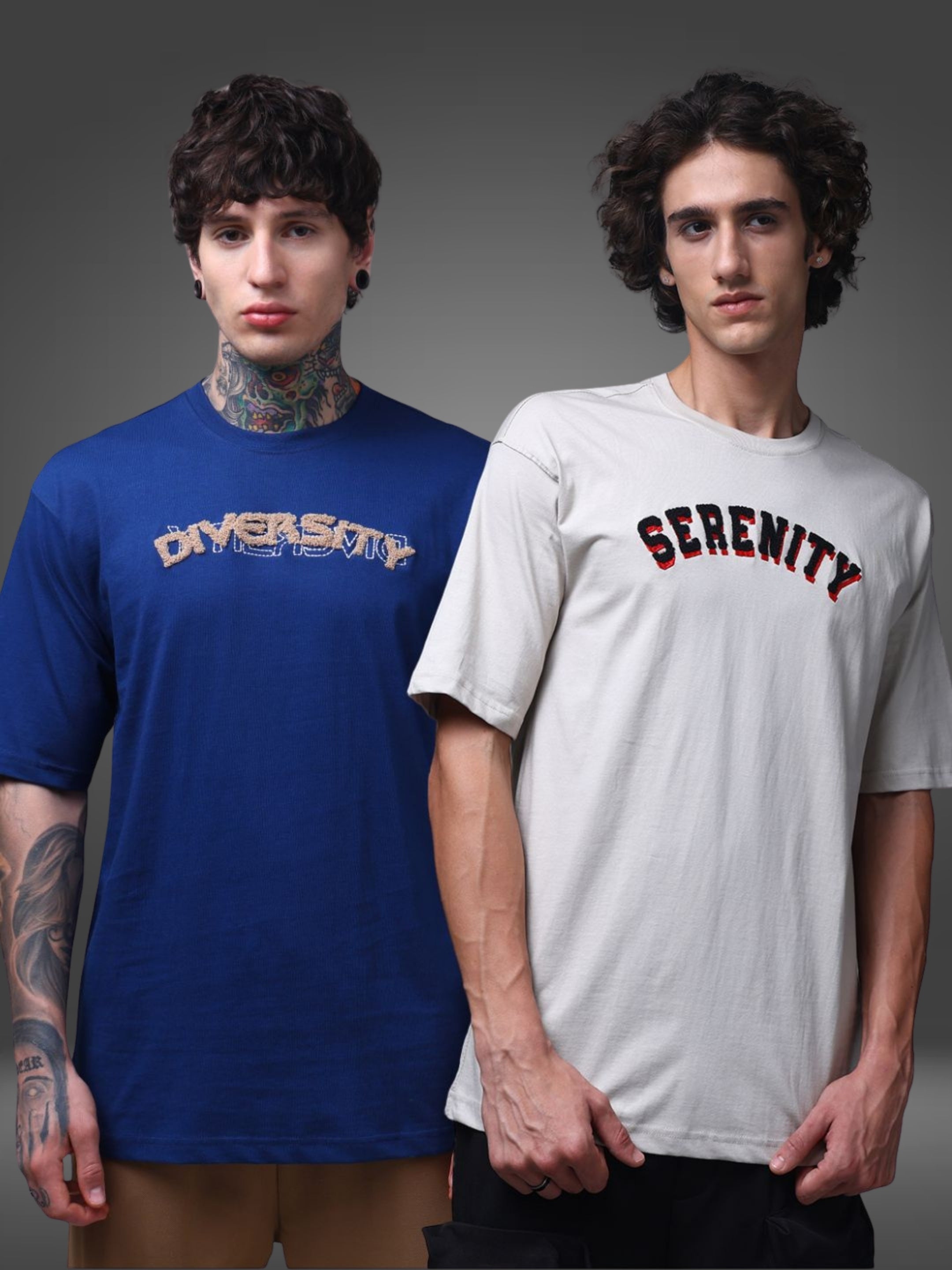 Men's Oversized Pack of 2 tshirts
