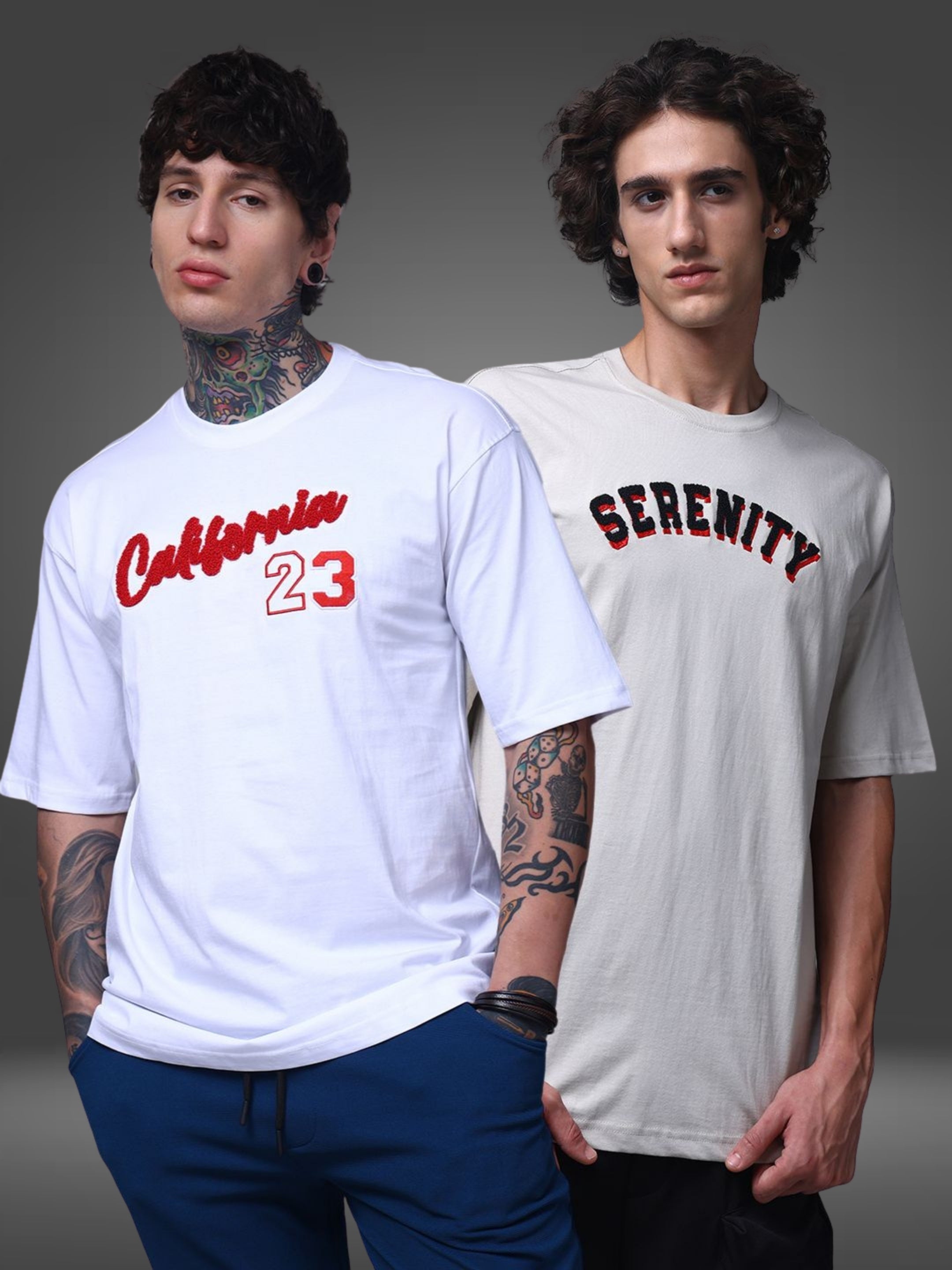 Men's Oversized Pack of 2 tshirts