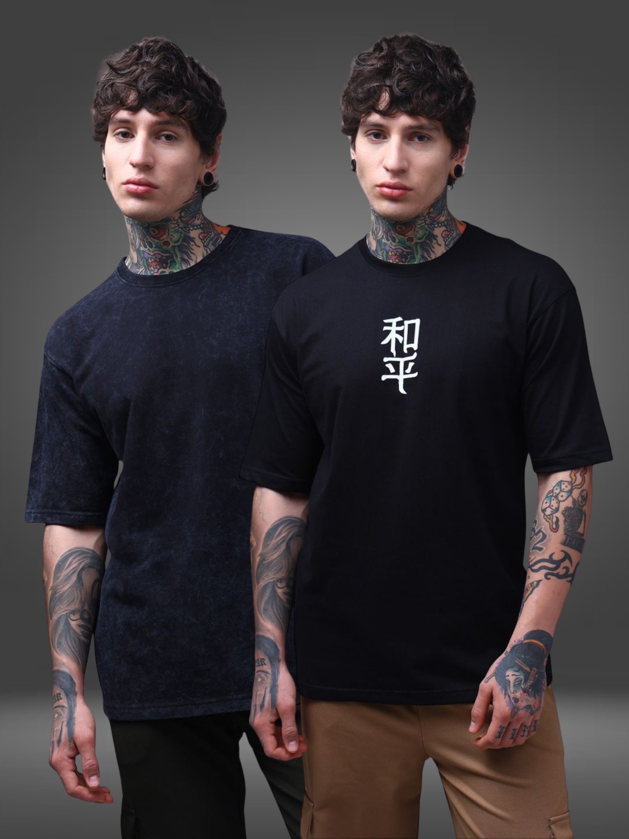 Men's Oversized Pack of 2 tshirts