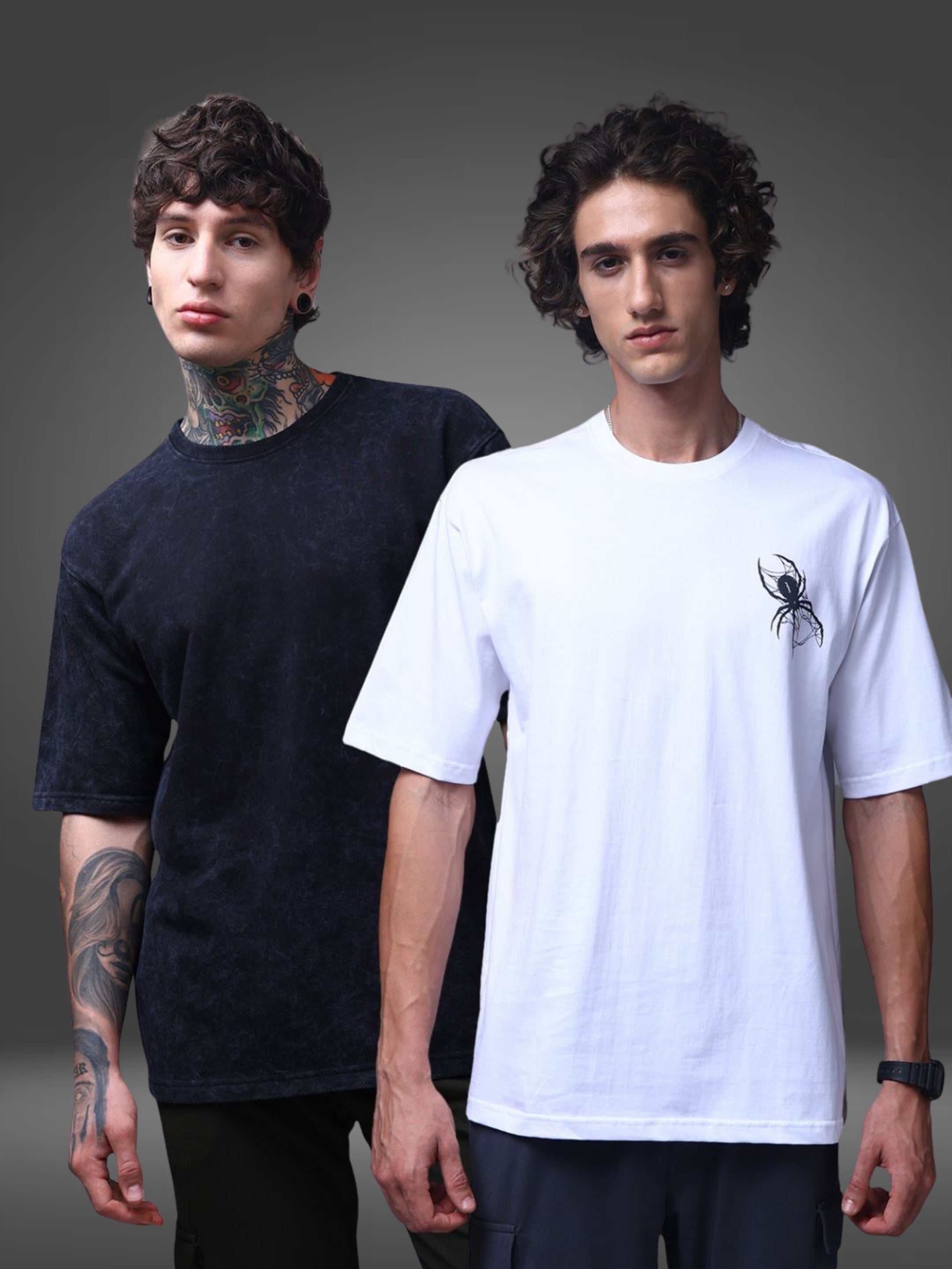 Men's Oversized Pack of 2 tshirts