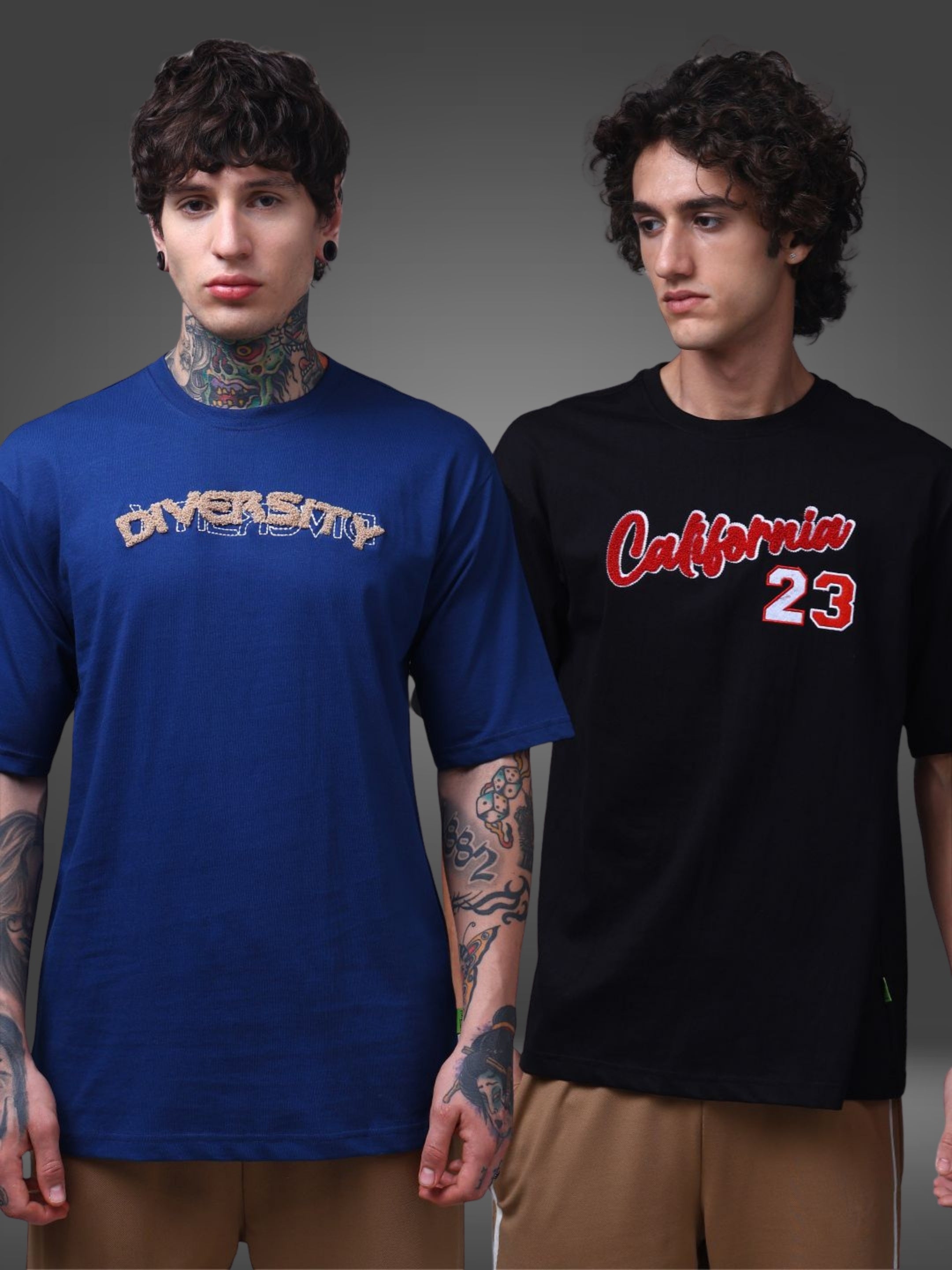 Men's Oversized Pack of 2 tshirts