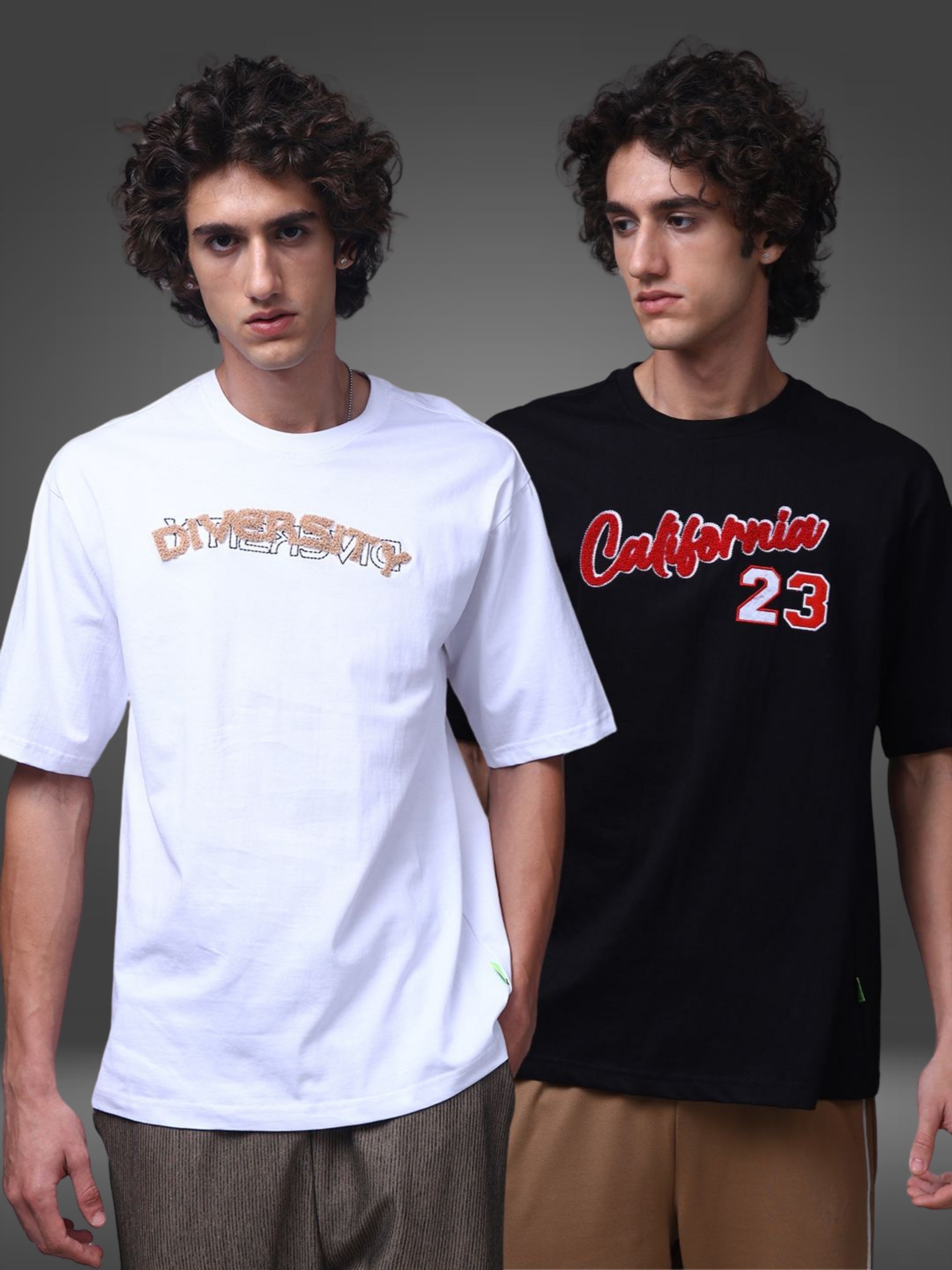 Men's Oversized Pack of 2 tshirts