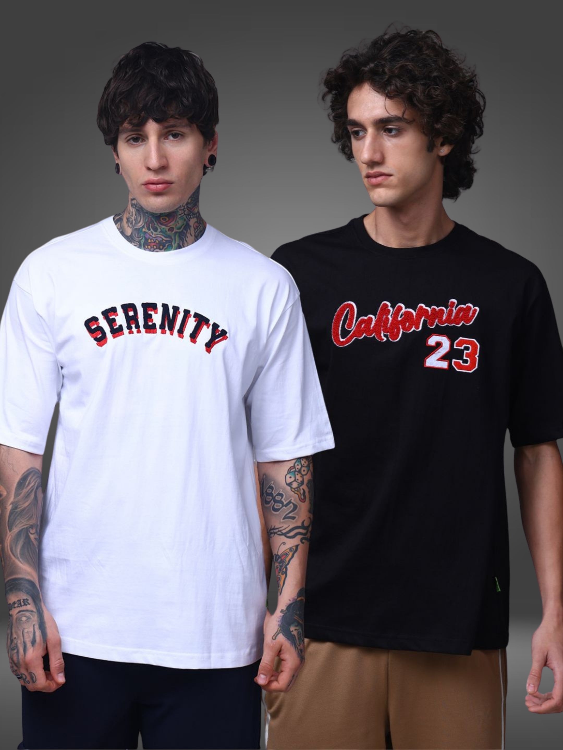 Men's Oversized Pack of 2 tshirts