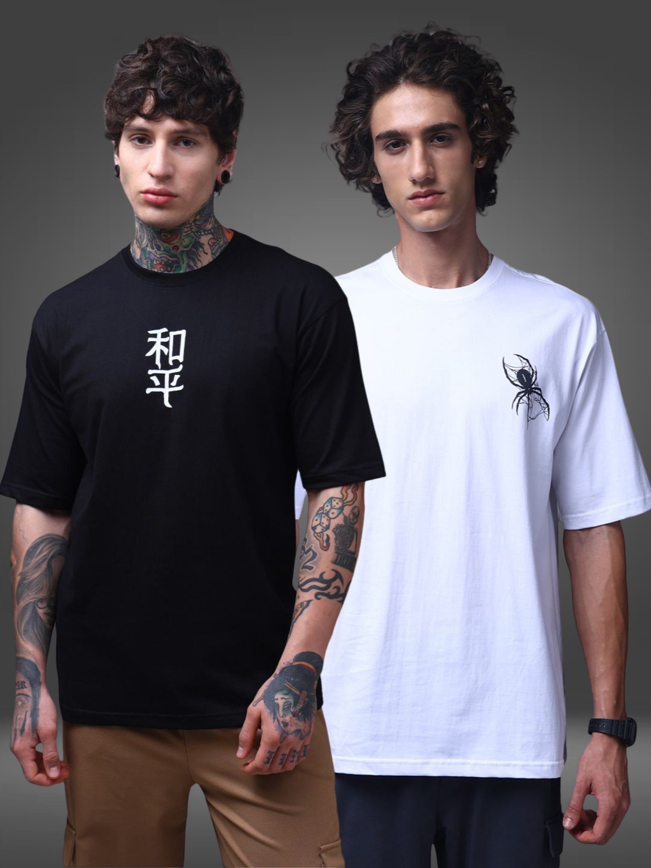Men's Oversized Pack of 2 tshirts
