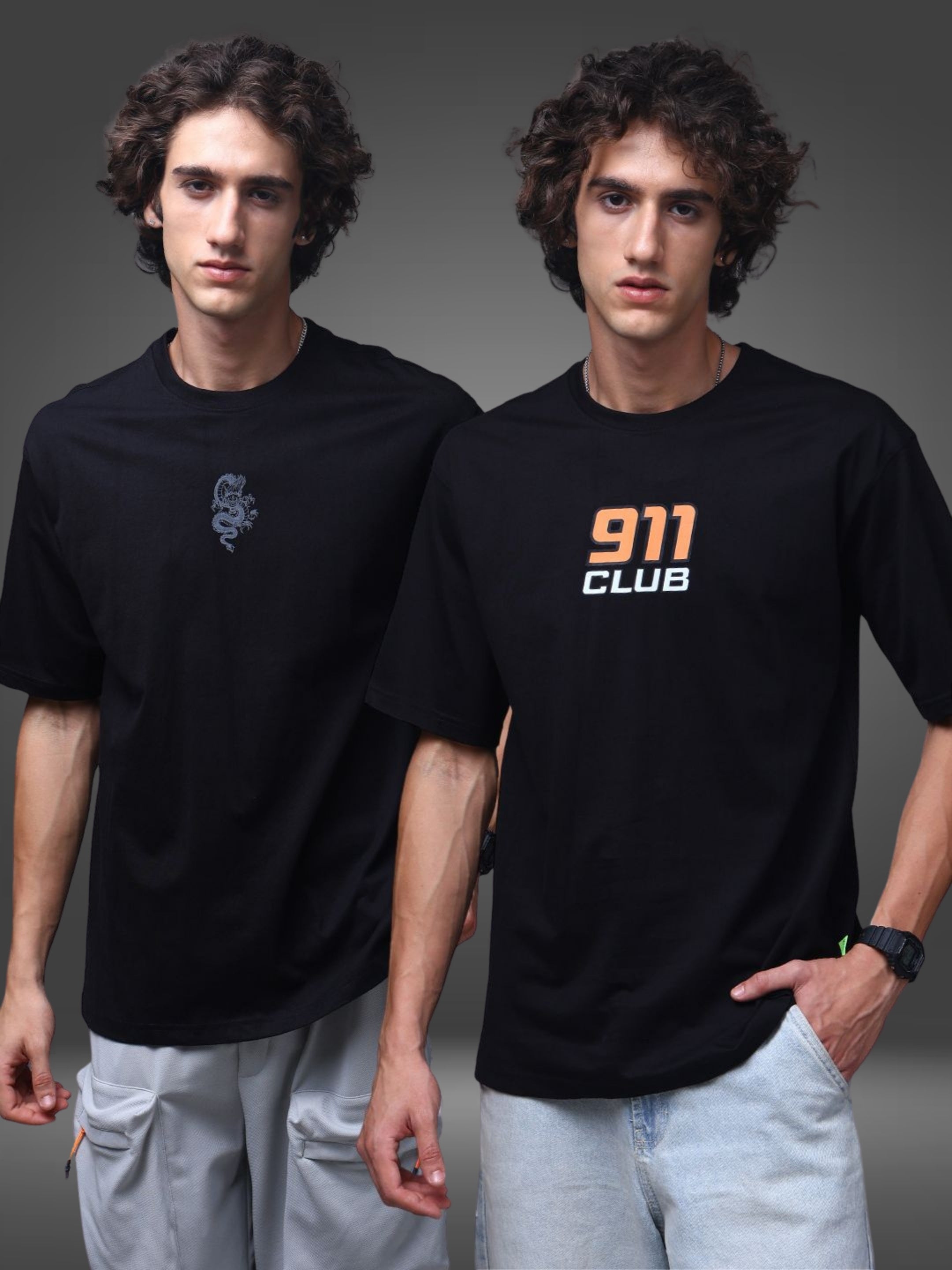 Men's Oversized Pack of 2 tshirts