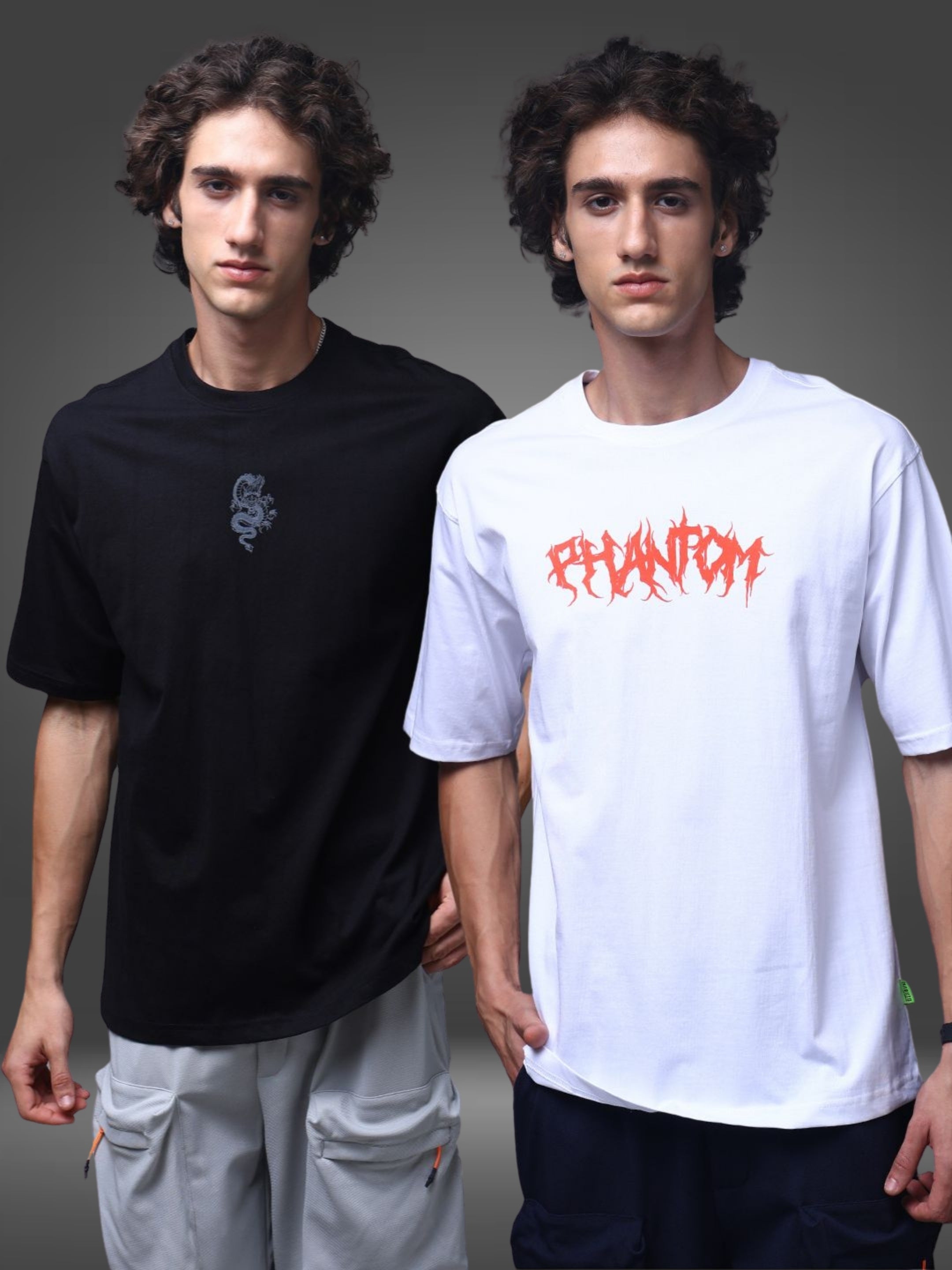 Men's Oversized Pack of 2 tshirts