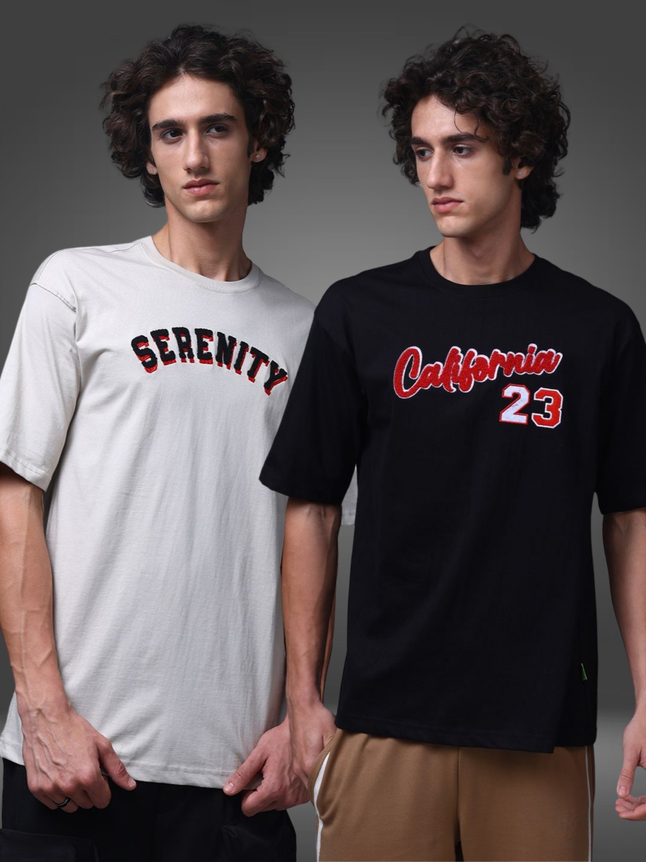 Men's Oversized Pack of 2 tshirts