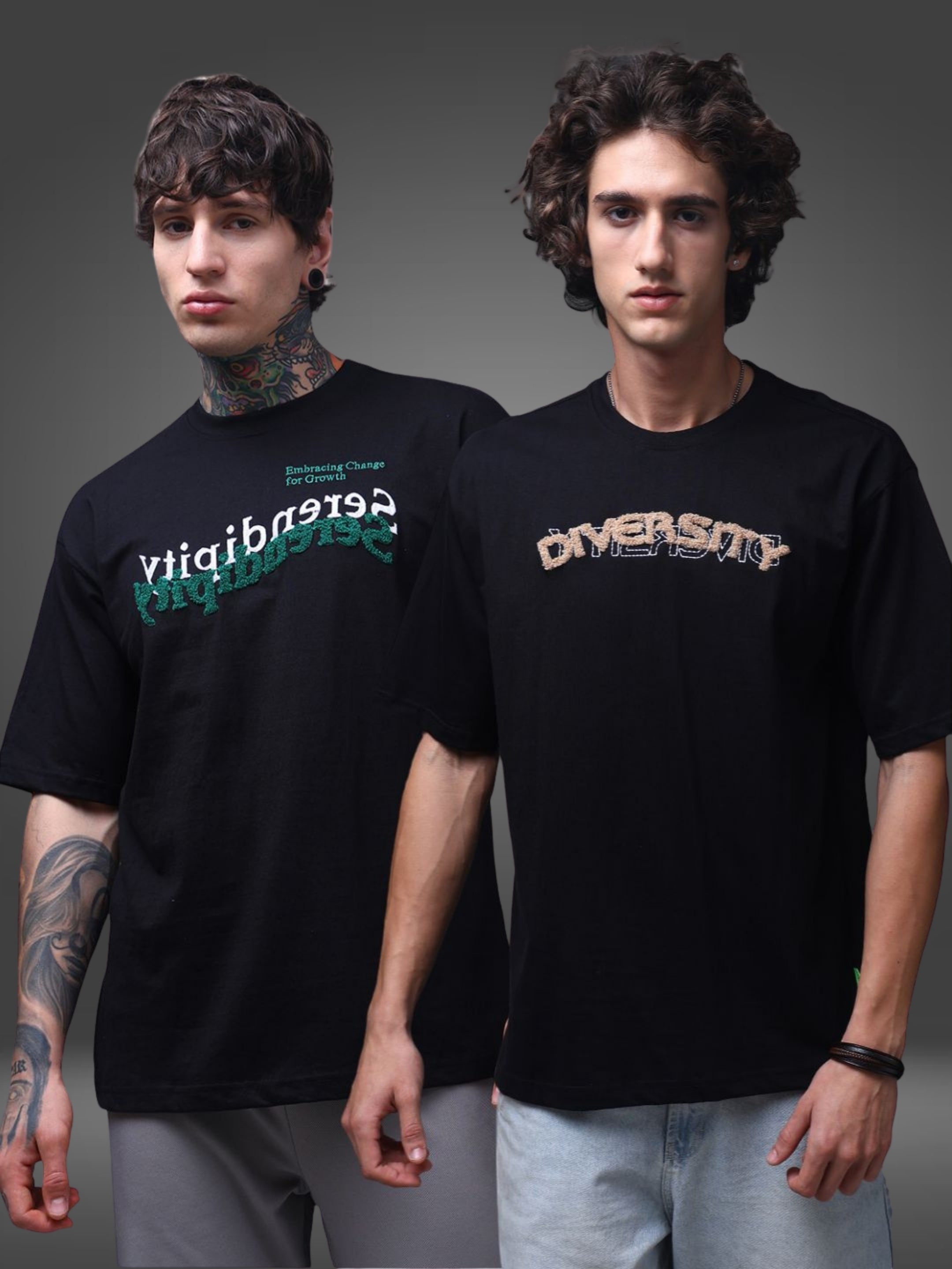Men's Oversized Pack of 2 tshirts