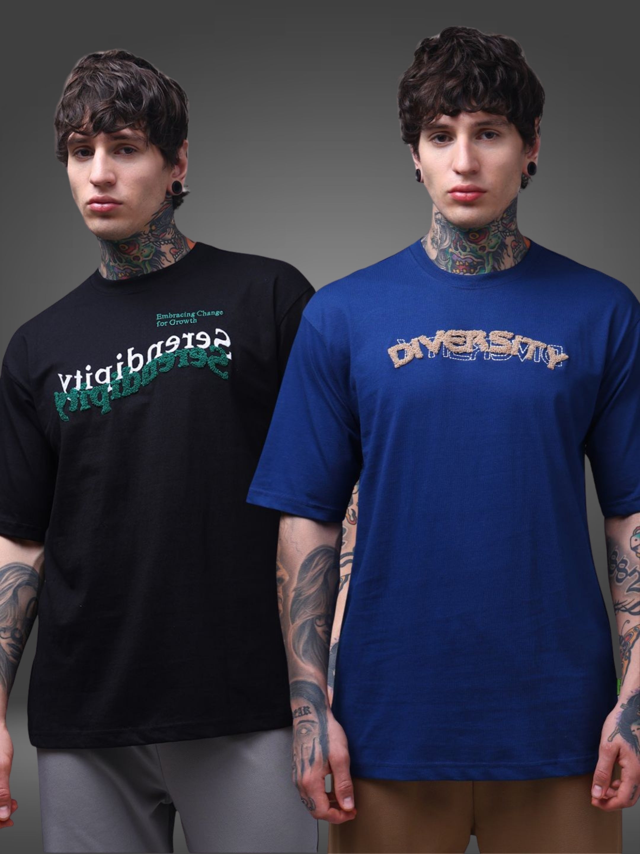 Men's Oversized Pack of 2 tshirts