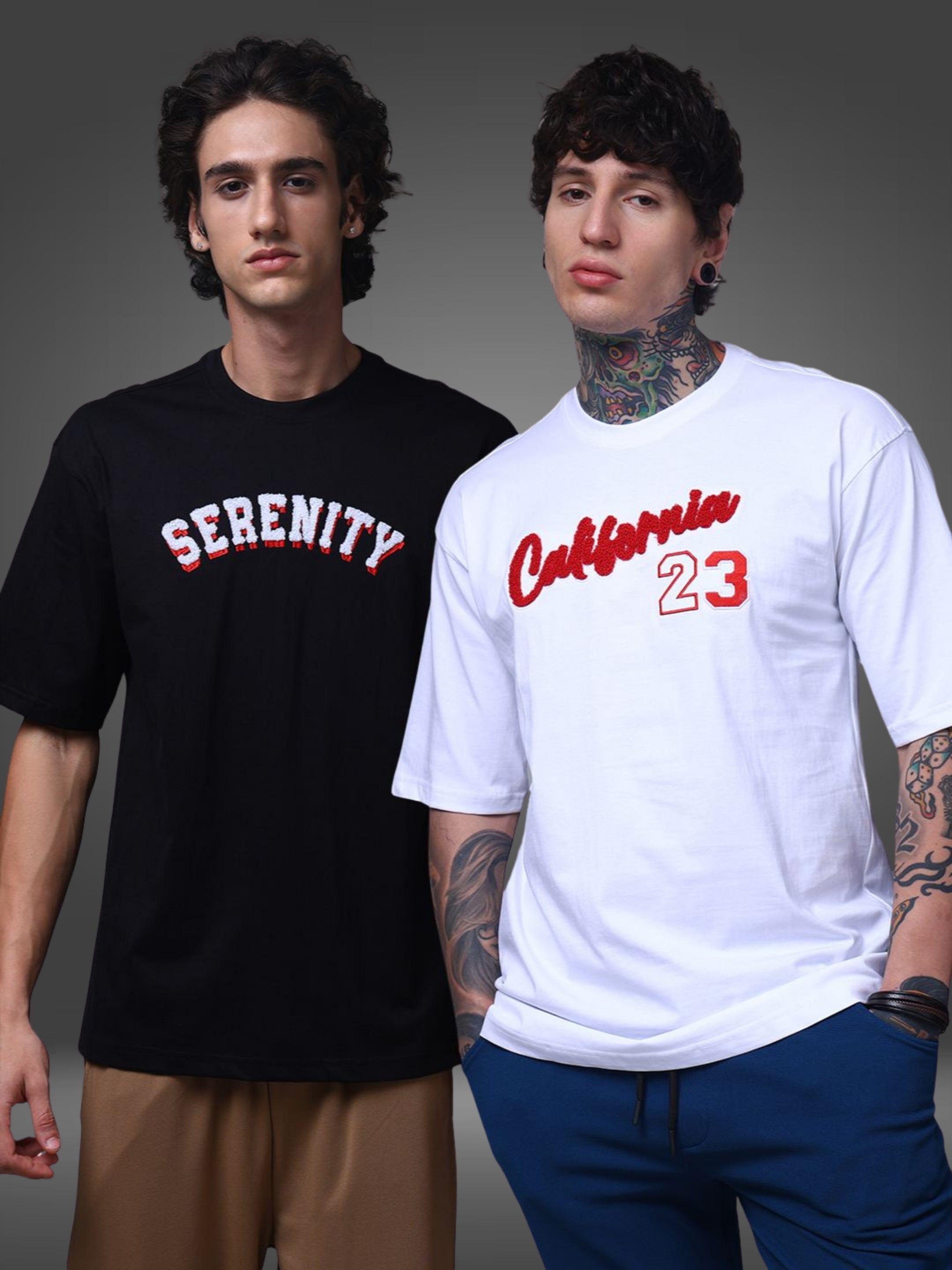 Men's Oversized Pack of 2 tshirts