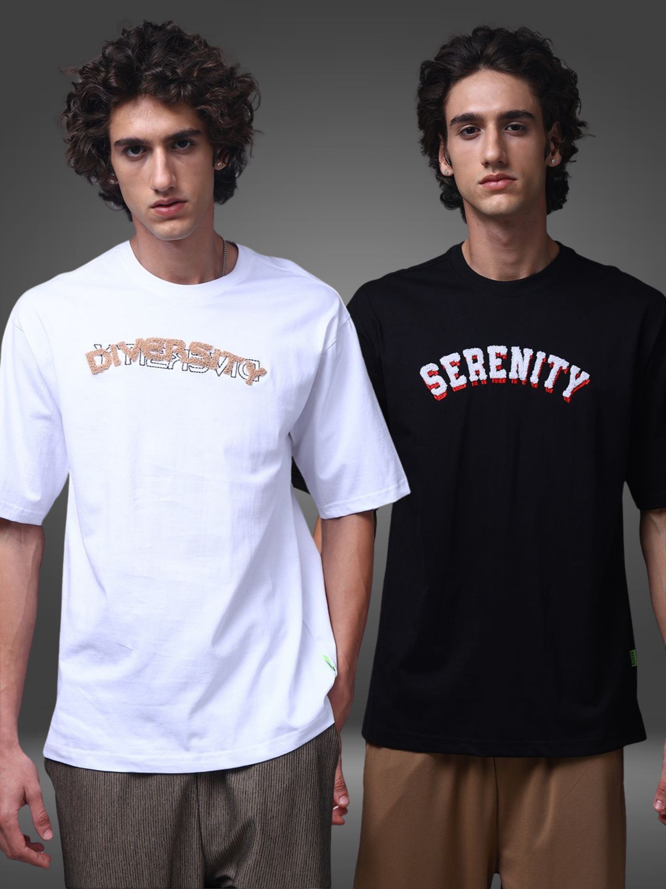 Men's Oversized Pack of 2 tshirts