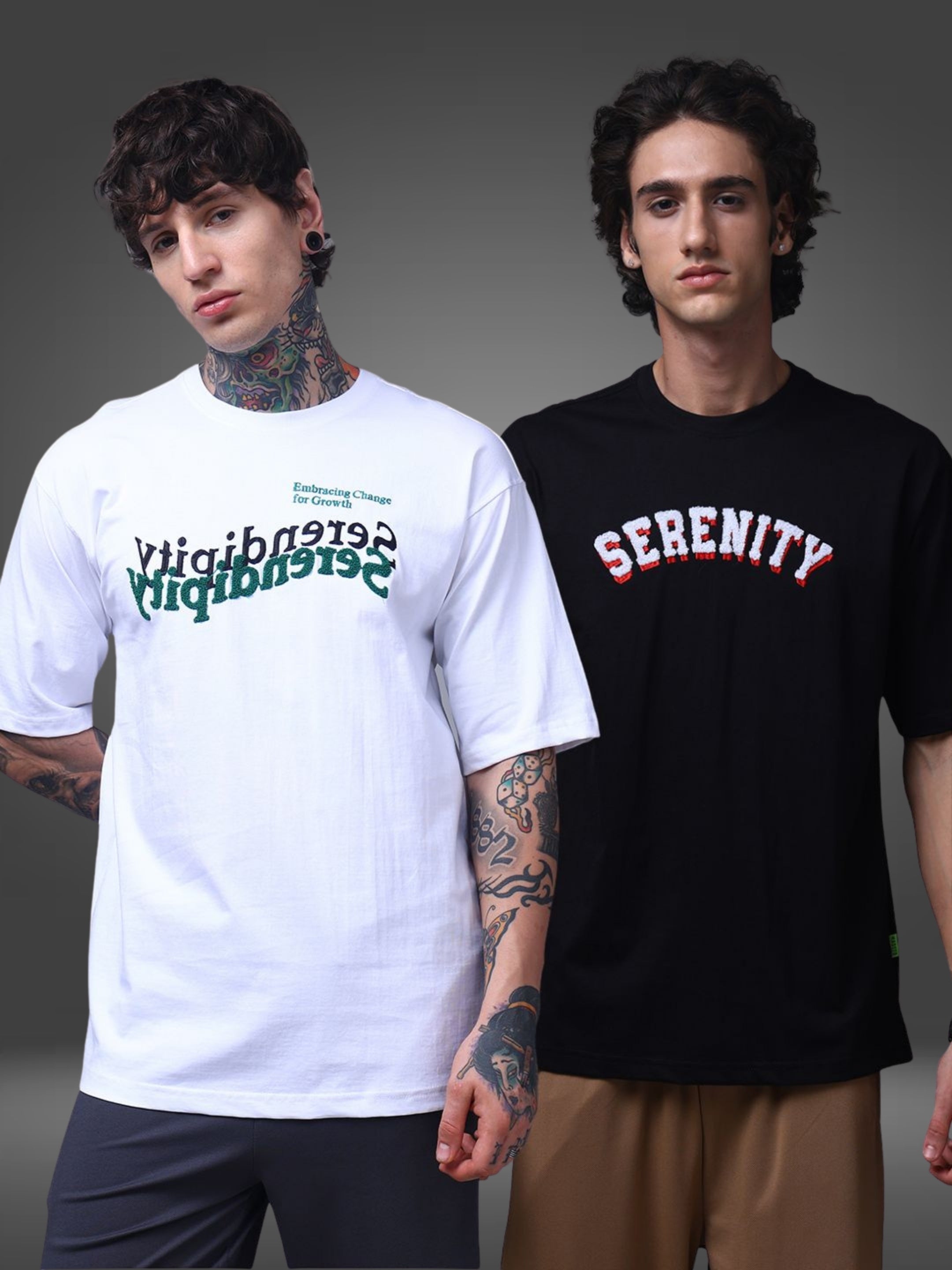 Men's Oversized Pack of 2 tshirts