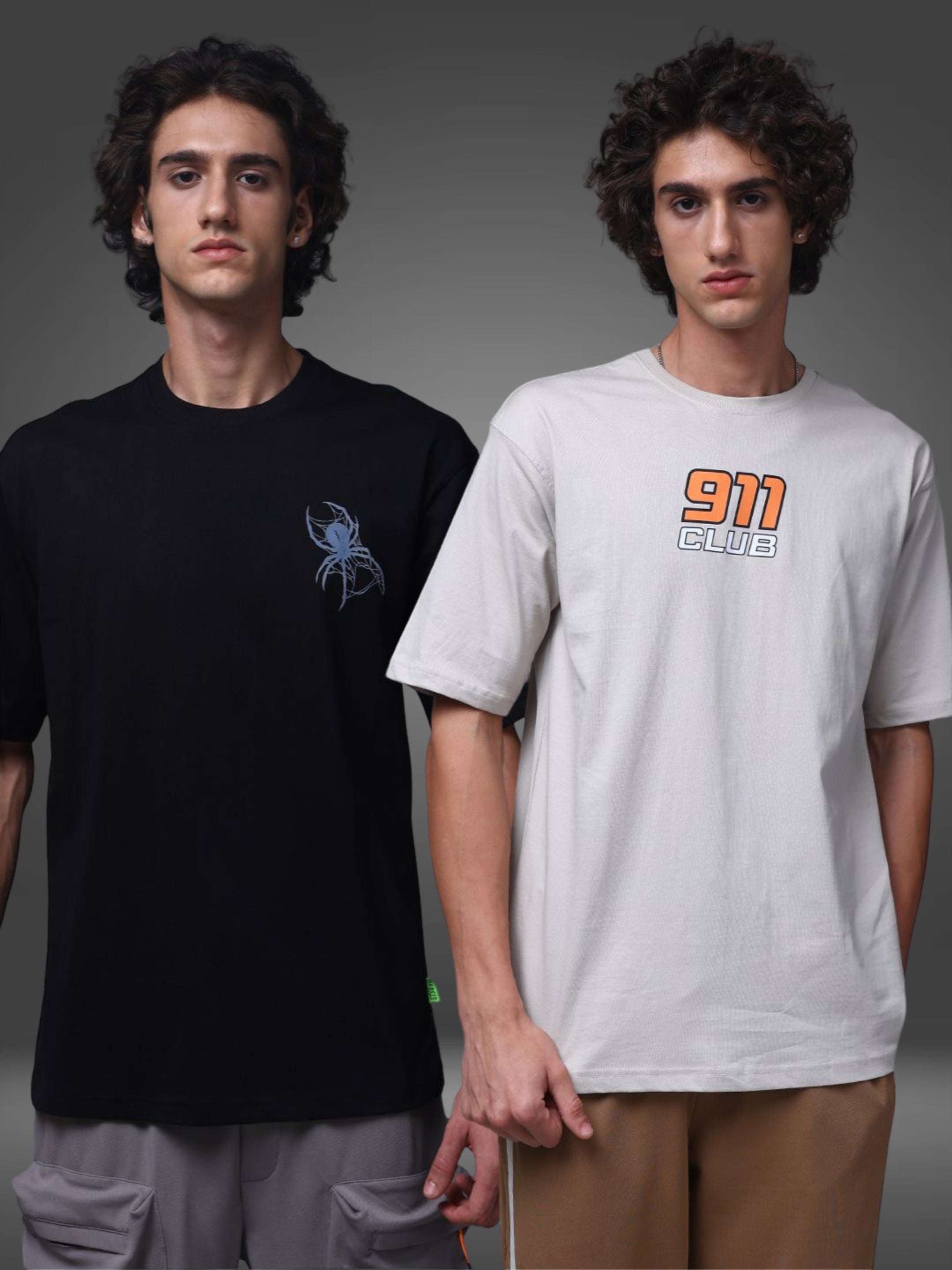 Men's Oversized Pack of 2 tshirts