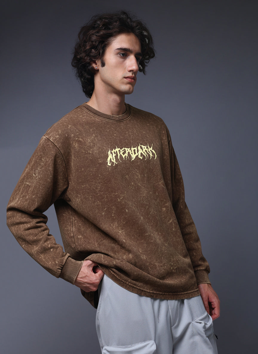 Men's Acidwashed Full Sleeves Streetwear T-shirt