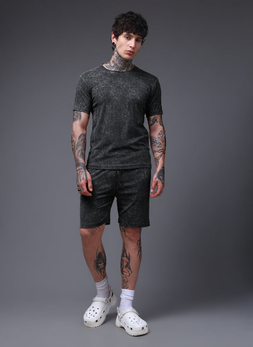 Men's Acidwashed Black Cords