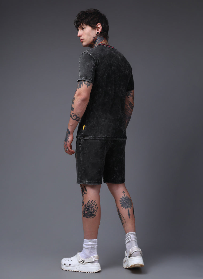 Men's Acidwashed Black Cords