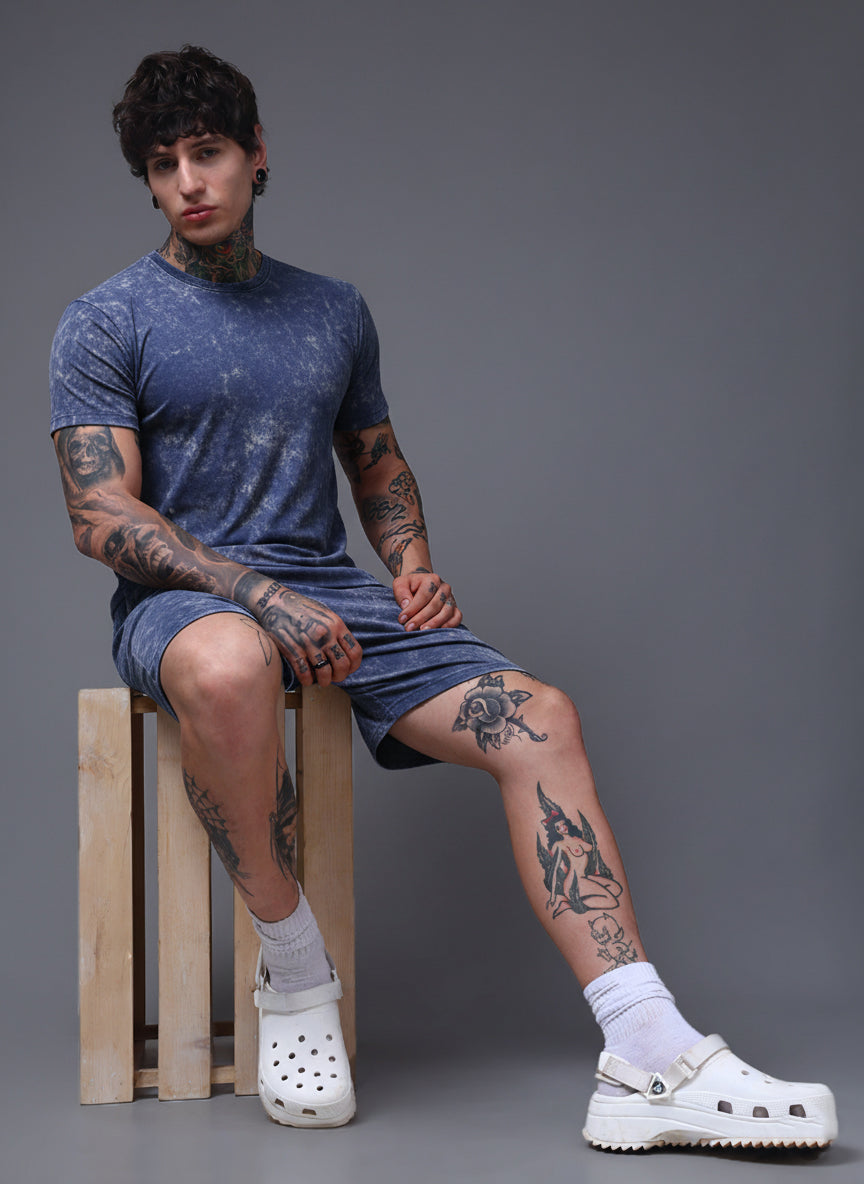 Men's Acidwashed Blue Cords